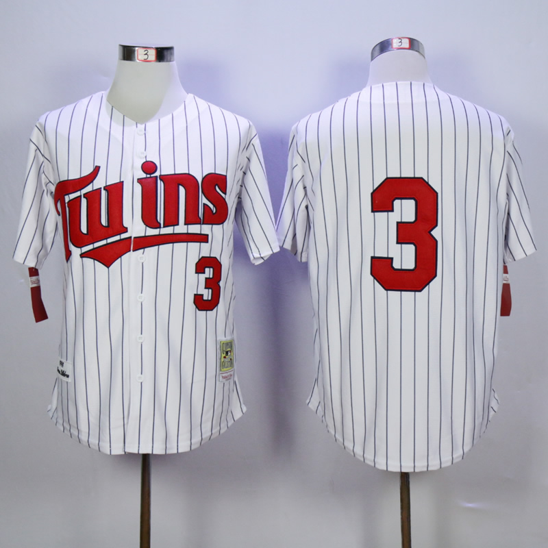 Men Minnesota Twins #3 Killebrew White Throwback 1991 MLB Jerseys->minnesota twins->MLB Jersey